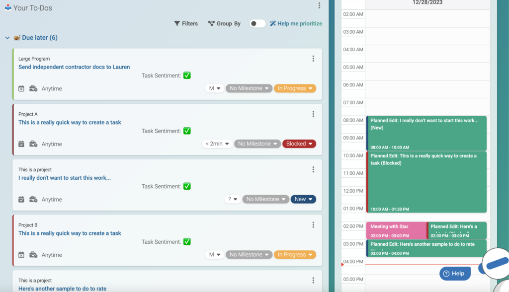 Leantime Time Blocking Feature With External Calendar