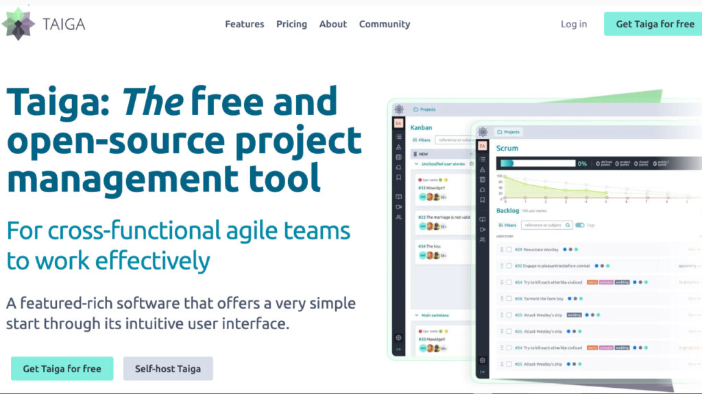 Taiga: Open Source Project Management Tool