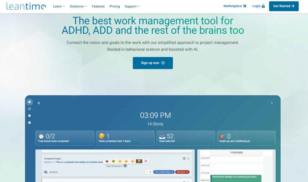 Leantime ADHD Project Management Tool